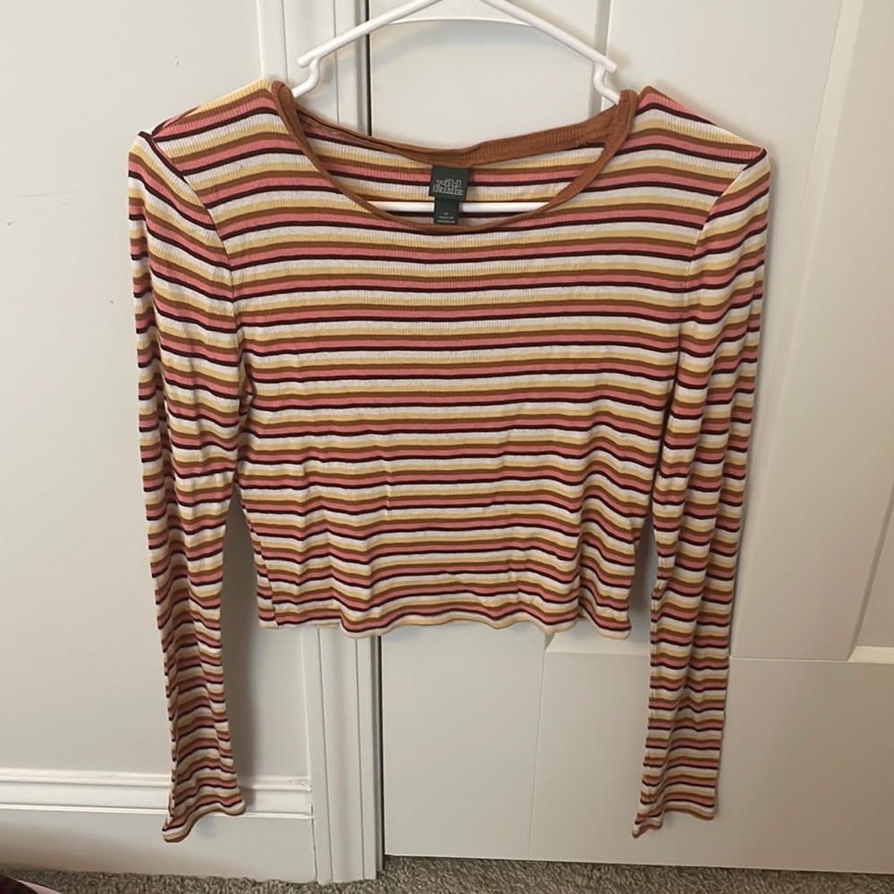 Striped cropped long sleeve